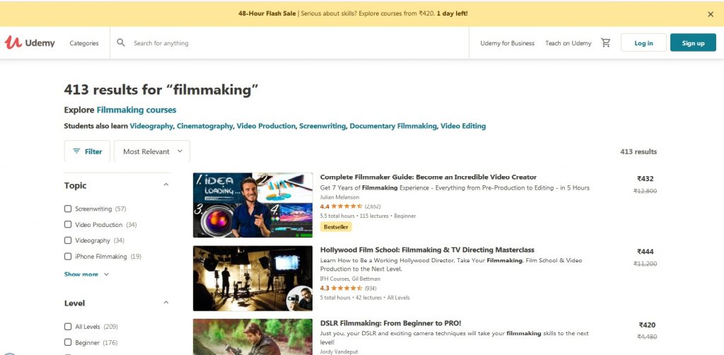 Udemy has a lot of courses for free or on discounts on their website 