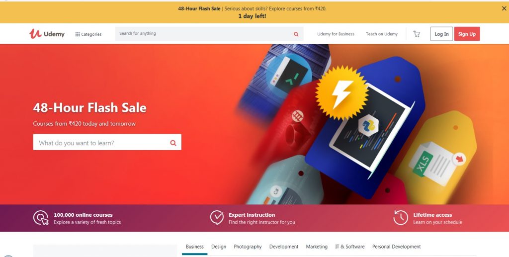 Udemy flash sale 2020 free discount offer